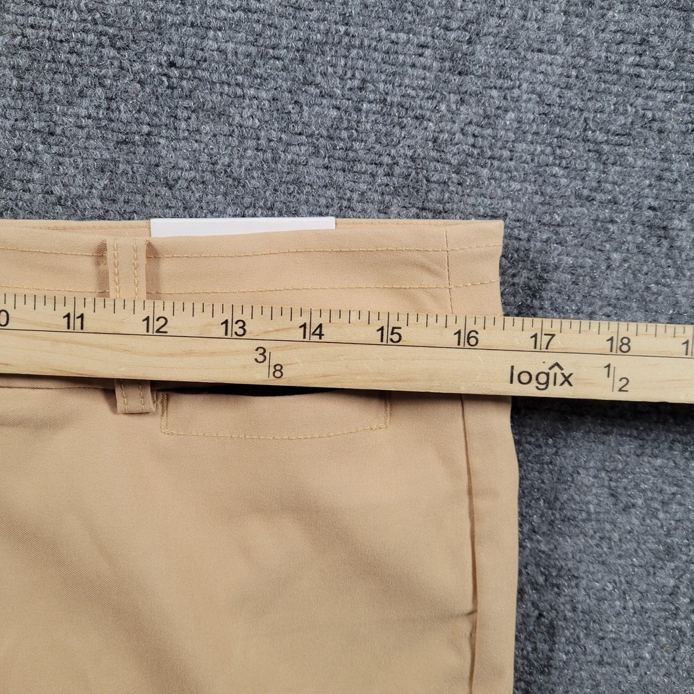 Chico's Pants Womens 8 Khaki Wide Leg Crop Chino Fly Front Double Button NWT - Picture 4 of 7